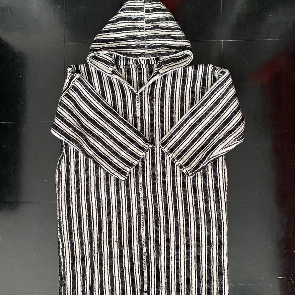 Moroccan Wool Djellaba Long Hooded Coat Unisex